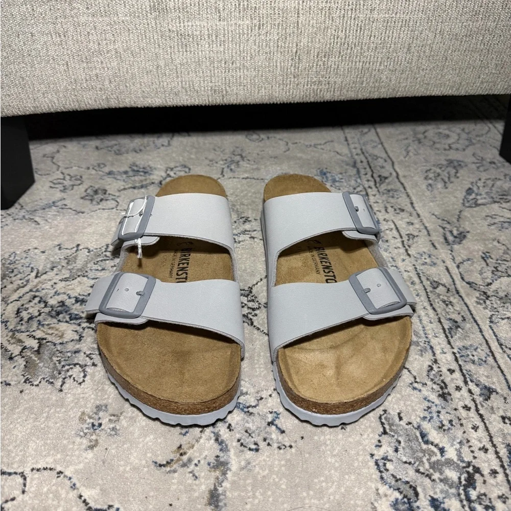 Birkenstock Arizona Birko-Flor Sandals in Stone Coin